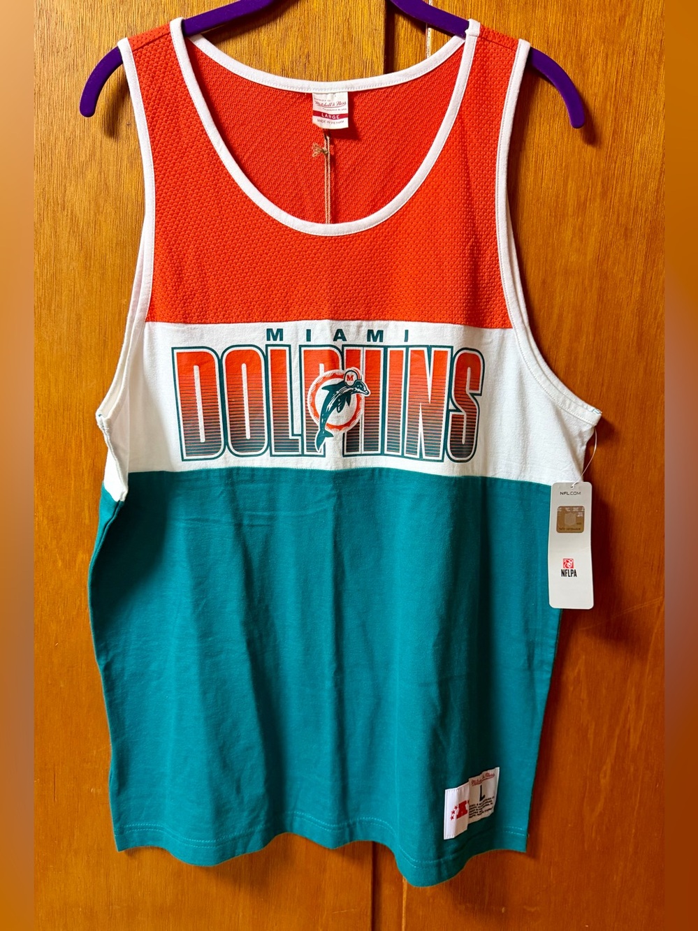 Mitchell & Ness Men’s NFL Miami Dolphins Head Coach Tank Top NWT